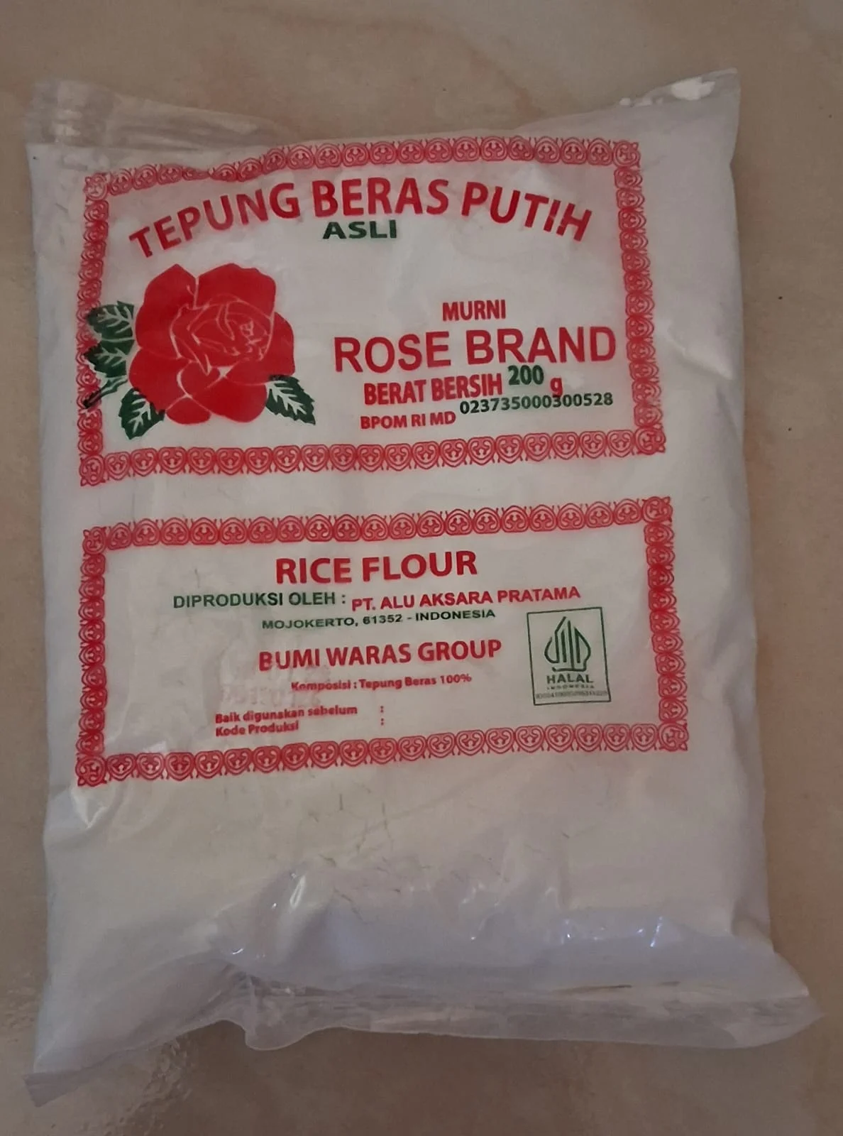 Tepung beras rose brand