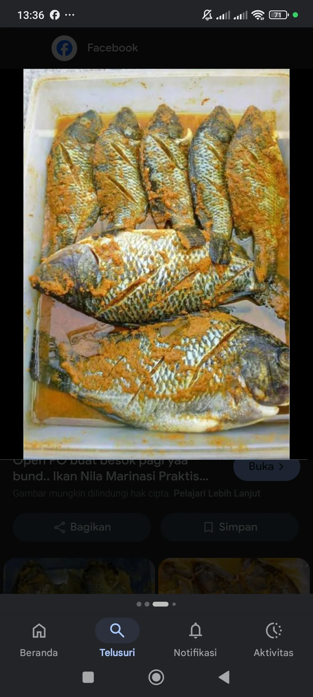Ikan nila marinasi